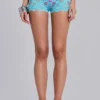 Mini-short en dentelle Deline turquoise