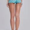Mini-short en dentelle Deline turquoise