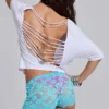 Mini-short en dentelle Deline turquoise