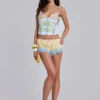 Mini-short en satin et dentelle « Sugar »