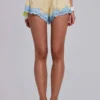 Mini-short en satin et dentelle « Sugar »