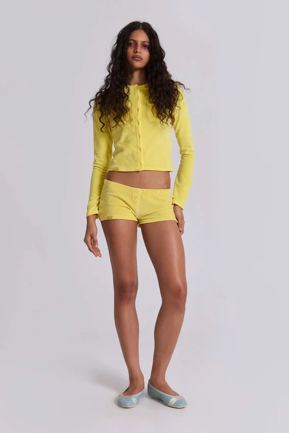 Mini-short en velours « Lemon »