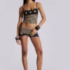 Mini-short Lola à pois avec ceinture rabattable