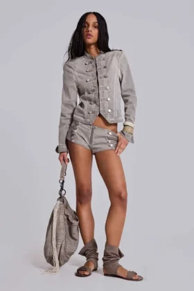 Mini-short Rebel Military couleur argile