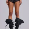 Mini-short Rebel Military en cuir PU