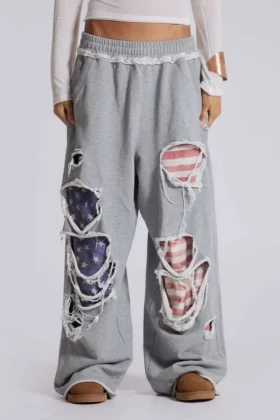 Monster Joggers « Stars and Stripes » à l'effet usé