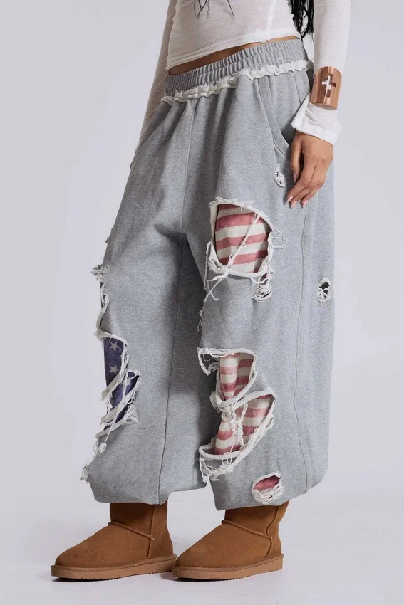 Monster Joggers « Stars and Stripes » à l'effet usé