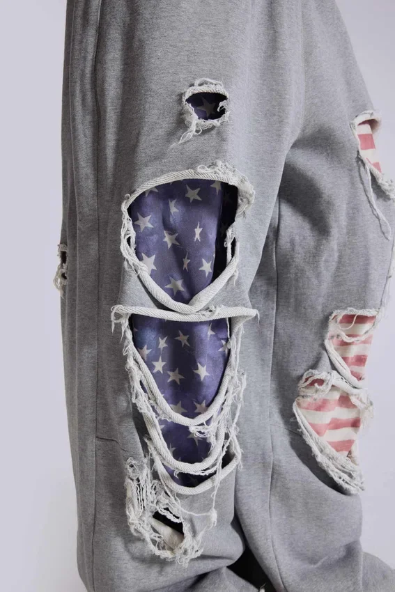 Monster Joggers « Stars and Stripes » à l'effet usé