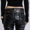 Pantalon bootcut « Black Carbon » clouté