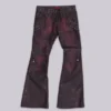Pantalon bootcut « Drift » en simili cuir clouté bordeaux