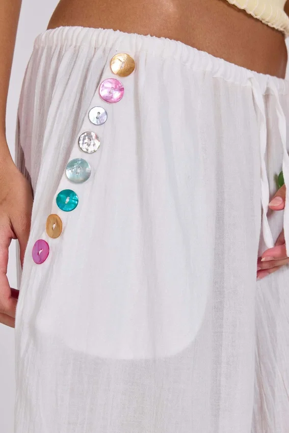 Pantalon bouffant à boutons Livara