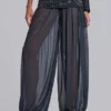 Pantalon bouffant à revers clouté Pelagia