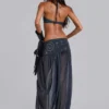 Pantalon bouffant à revers clouté Pelagia