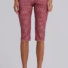 Pantalon capri de bain à carreaux Freda