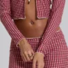 Pantalon capri de bain à carreaux Freda