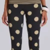 Pantalon capri Lola à revers, à rayures et pois
