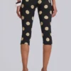 Pantalon capri Lola à revers, à rayures et pois