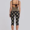 Pantalon capri Lola à revers, à rayures et pois