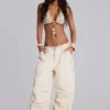 Pantalon cargo Ecru Parachute