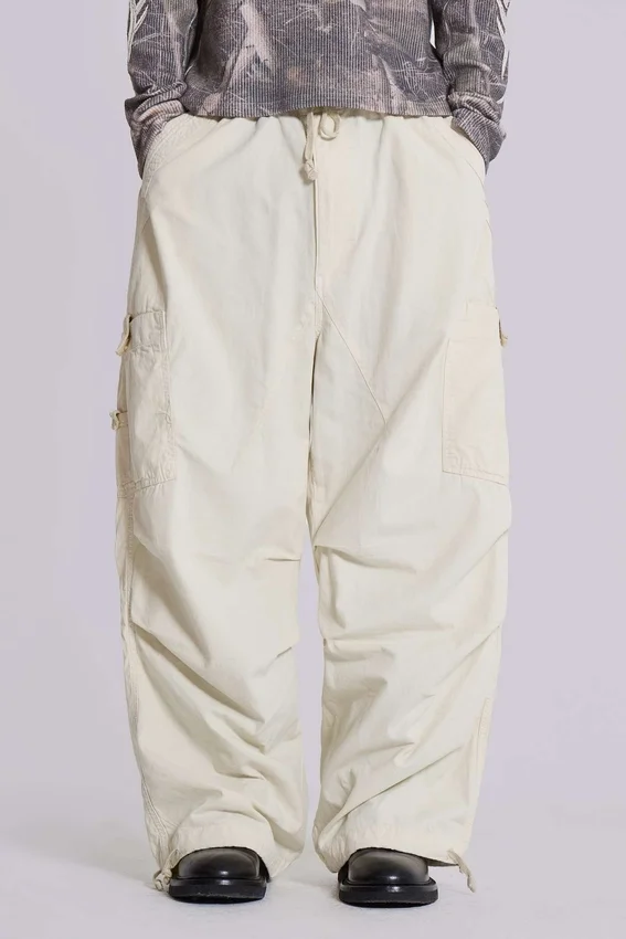 Pantalon cargo Ecru Parachute