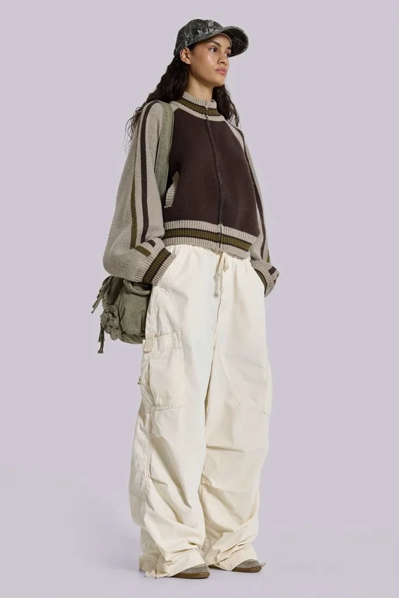 Pantalon cargo Ecru Parachute