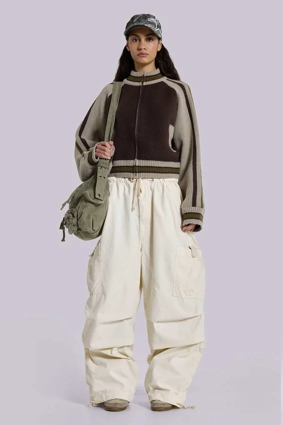 Pantalon cargo Ecru Parachute