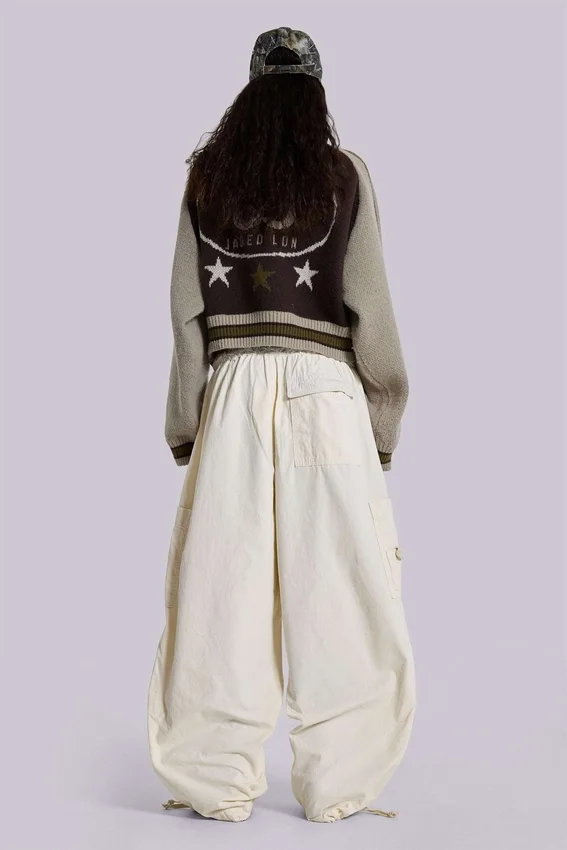 Pantalon cargo Ecru Parachute