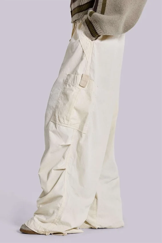 Pantalon cargo Ecru Parachute