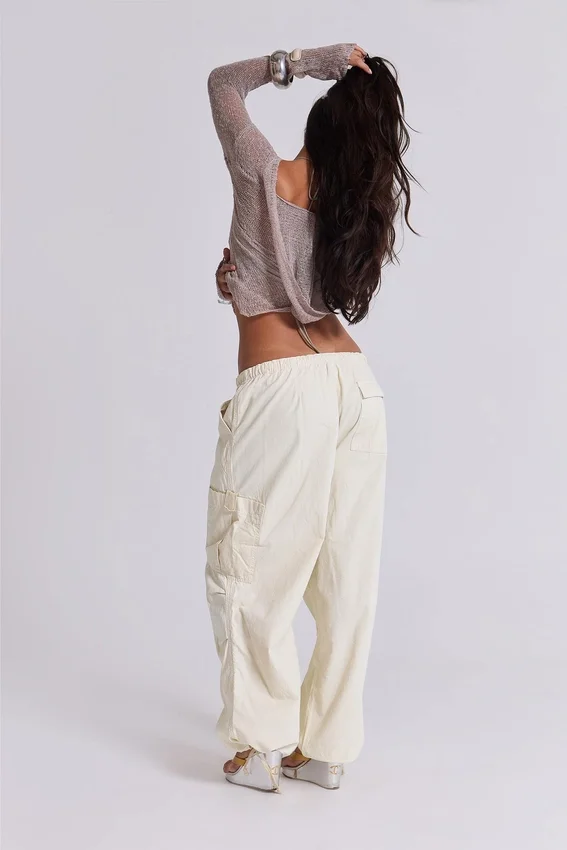 Pantalon cargo Ecru Parachute