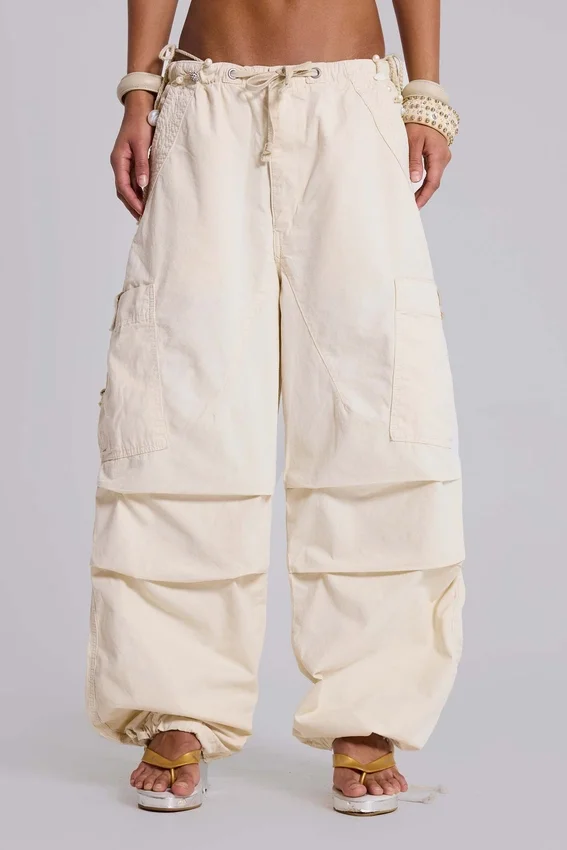 Pantalon cargo Ecru Parachute