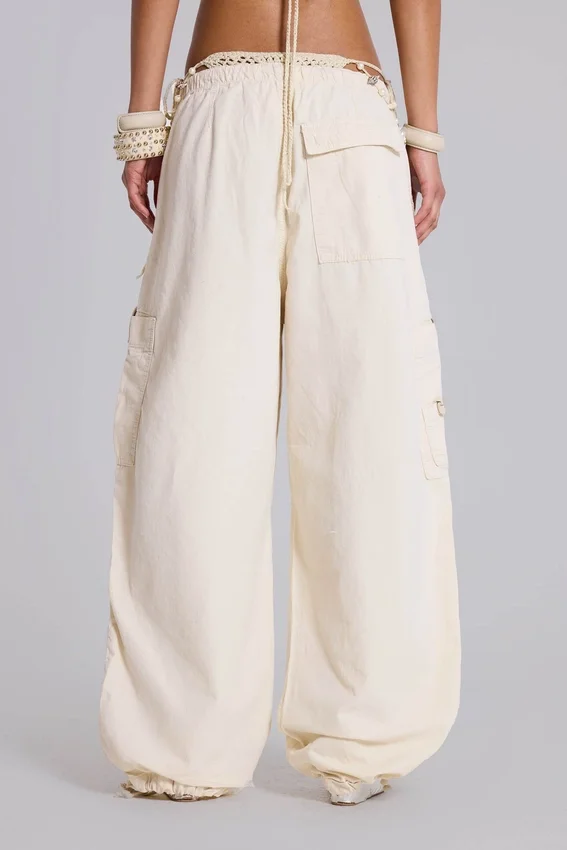 Pantalon cargo Ecru Parachute