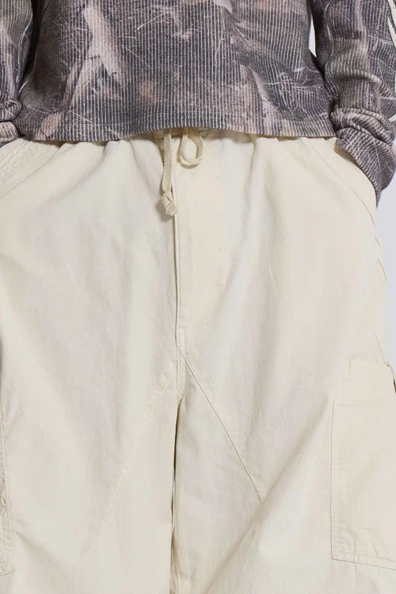 Pantalon cargo Ecru Parachute