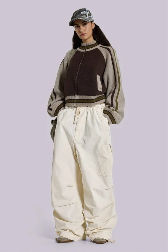 Pantalon cargo Ecru Parachute