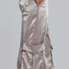 Pantalon cargo en satin clouté Briony