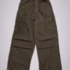 Pantalon cargo en toile de parachute kaki