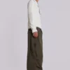 Pantalon cargo en toile de parachute kaki