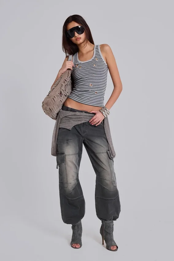 Pantalon cargo à jambes droites Off Duty