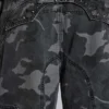 Pantalon cargo noir délavé motif camouflage Trooper