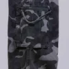 Pantalon cargo noir délavé motif camouflage Trooper