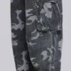 Pantalon cargo noir délavé motif camouflage Trooper