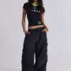 Pantalon cargo noir « Parachute Cargo »