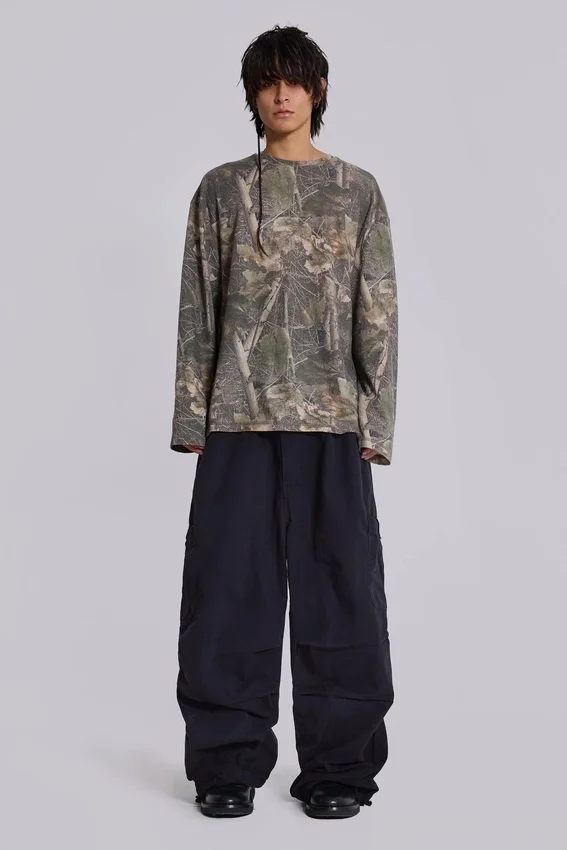 Pantalon cargo noir « Parachute Cargo »
