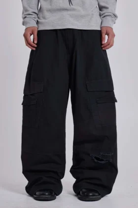Pantalon cargo noir Titan
