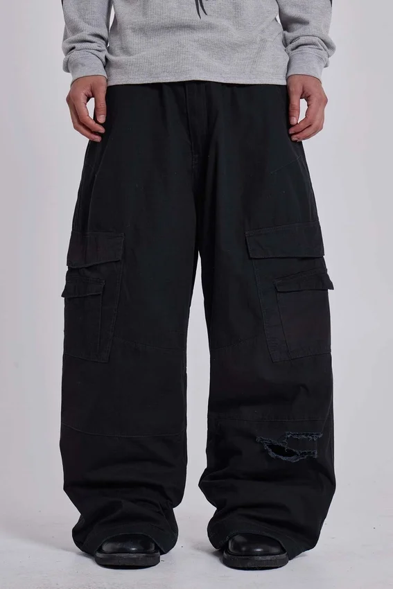 Pantalon cargo noir Titan