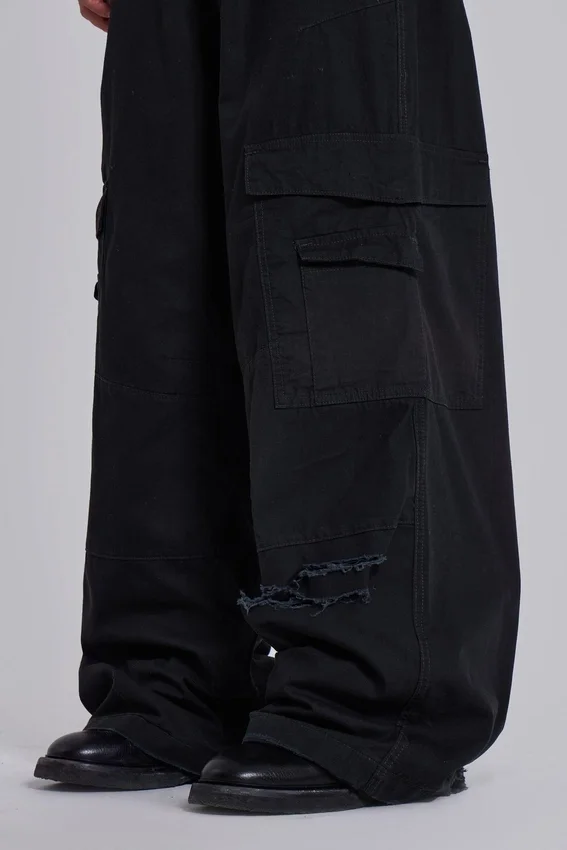 Pantalon cargo noir Titan