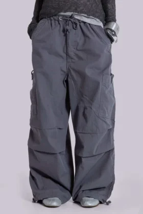 Pantalon cargo « Parachute » gris vintage