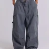 Pantalon cargo « Parachute » gris vintage
