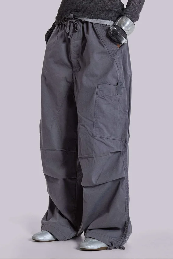 Pantalon cargo « Parachute » gris vintage