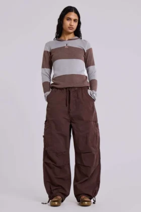 Pantalon cargo « Parachute » marron