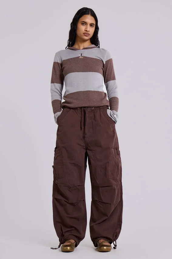 Pantalon cargo « Parachute » marron